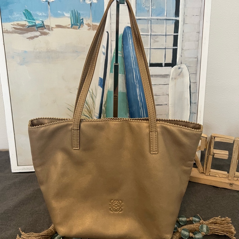 Loewe Napa Leather Gold handbag